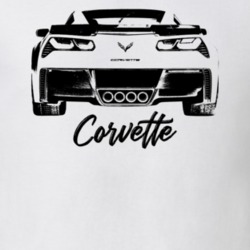 2015 Corvette Rear View With Model Name Light Color T Shirt