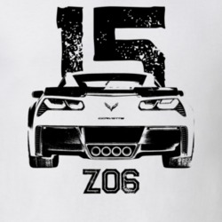 2015 Corvette Rear View With Year And Model Light Color T Shirt