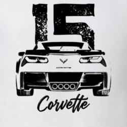 2015 Corvette Rear View With Year And Model Name Light Color T Shirt