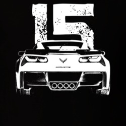 2015 Corvette Rear View With Year Dark Color T Shirt