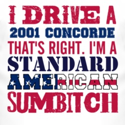 I Drive A 2001 Chrysler Concorde Standard American Sumbitch T Shirt