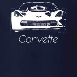 2015 Corvette Grill View With Model Name Dark Color T Shirt