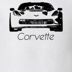 2015 Corvette Grill View With Model Name Light Color T Shirt