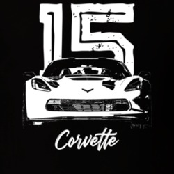 2015 Corvette Grill View With Year And Model Name Dark Color T Shirt