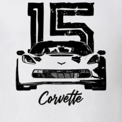 2015 Corvette Grill View With Year And Model Name Light Color T Shirt