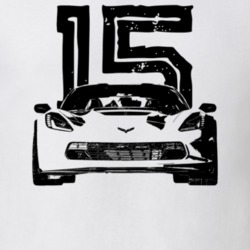 2015 Corvette Grill View With Year Light Color T Shirt