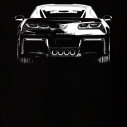 2014 Corvette Rear View Dark Color T Shirt