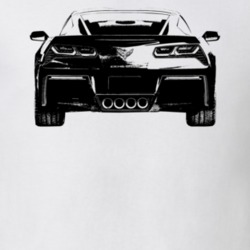 2014 Corvette Rear View Light Color T Shirt