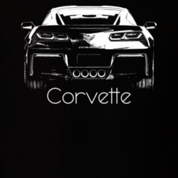 2014 Corvette Rear View With Model Name Dark Color T Shirt