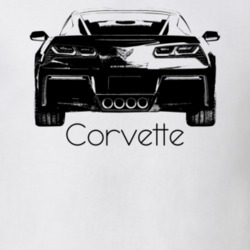 2014 Corvette Rear View With Model Name Light Color T Shirt