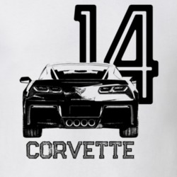 2014 Corvette Rear View With Year And Model Name Light Color T Shirt