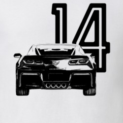 2014 Corvette Rear View With Year Light Color T Shirt