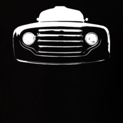 1958 F100 Grill View Black T Shirt