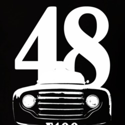1948 F100 Pickup Truck Grill View With Year And Model Name Black T Shi