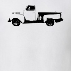 1948 F100 Pickup Truck Side View White T Shirt