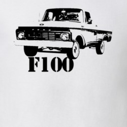 1963 F100 Pickup Truck Three Quarter Side View With Model Name White T