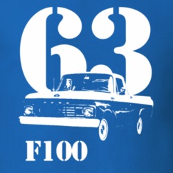 1963 F100 Pickup Truck Three Quarter Side View With Year And Model Nam