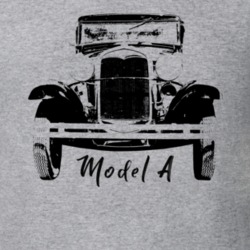 1931 Model A Grill View With Model Name Heather Grey T Shirt