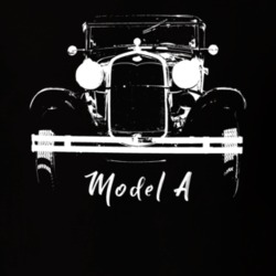 1931 Model A Grill View With Model Name Black T Shirt