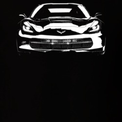 2014 Corvette Grill View Dark Color T Shirt