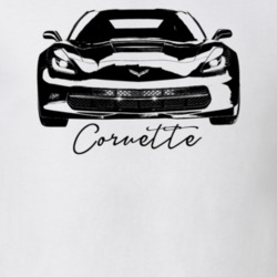 2014 Corvette Grill View With Model Name Light Color T Shirt