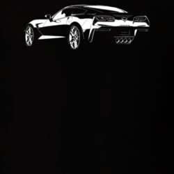 2014 Corvette TQ Rear View Dark Color T Shirt