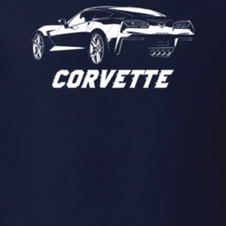 2014 Corvette TQ Rear View With Model Name Dark Color T Shirt