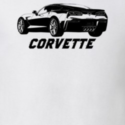 2014 Corvette Tq Rear View With Model Name Light Color T Shirt