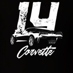 2014 Corvette Tq Rear View With Year And Model Name Dark Color T Shirt