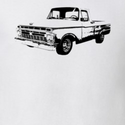 1965 F100 Pickup Truck Three Quarter Side View White T Shirt