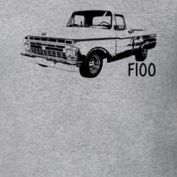 1965 F100 Pickup Truck Three Quarter Side View With Model Name Heather