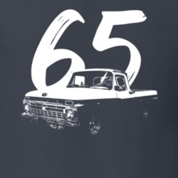 1965 F100 Pickup Truck Three Quarter Side View Charcoal Grey T Shirt