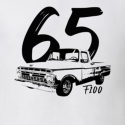 1965 F100 Pickup Truck Three Quarter Side View With Year And Model Nam