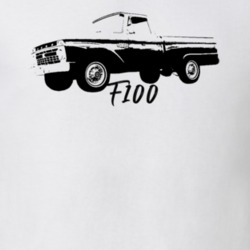 1966 F100 Pickup Truck Three Quarter Side View With Model Name White T