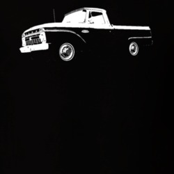 1966 F100 Pickup Truck Three Quarter Side View Black T Shirt