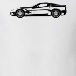 2014 Corvette Side View Light Color T Shirt