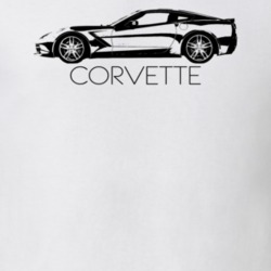 2014 Corvette Side View With Model Name Light Color T Shirt