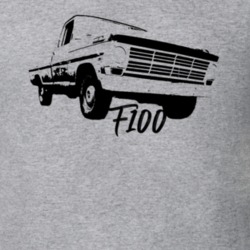 1968 F100 Pickup Truck Three Quarter Side View With Model Name Heather