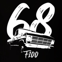 1968 F100 Pickup Truck Three Quarter Side View With Year And Model Nam