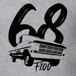 1968 F100 Pickup Truck Three Quarter Side View With Year And Model Nam