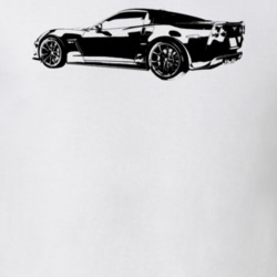 2013 Corvette Rear Angle View Light Color T Shirt