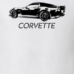 2013 Corvette Rear Angle View With Model Name Light Color T Shirt