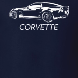 2013 Corvette Rear Angle View With Model Name Dark Color T Shirt