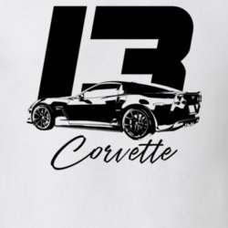 2013 Corvette Rear Angle View With Year And Model Name Light Color T S