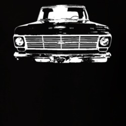 1969 F100 Pickup Truck Grill View Black T Shirt