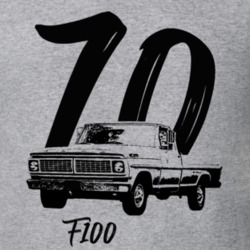 1970 F100 Pickup Truck Three Quarter Side View With Year And Model Nam