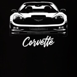 2013 Corvette Grill View With Model Name Dark Color T Shirt