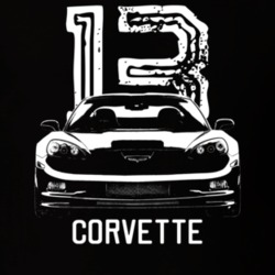 2013 Corvette Grill View With Year And Model Name Dark Color T Shirt