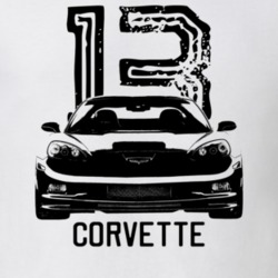 2013 Corvette Grill View With Year And Model Name Light Color T Shirt