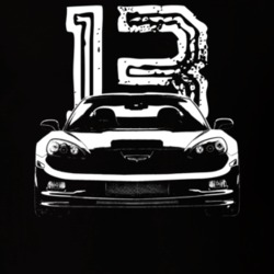 2013 Corvette Grill View With Year Dark Color T Shirt